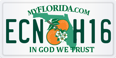 FL license plate ECNH16