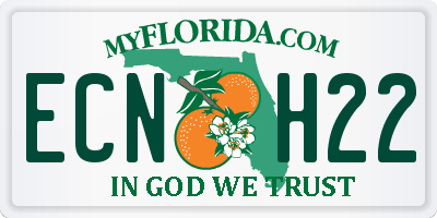 FL license plate ECNH22