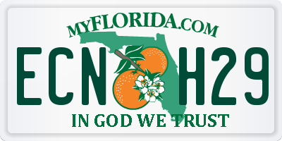 FL license plate ECNH29