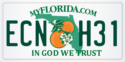 FL license plate ECNH31
