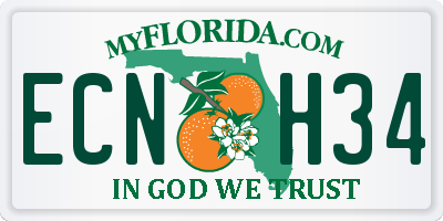 FL license plate ECNH34