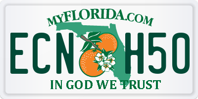 FL license plate ECNH50