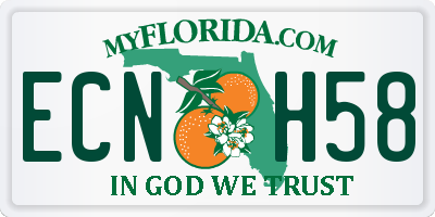 FL license plate ECNH58