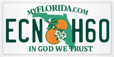 FL license plate ECNH60