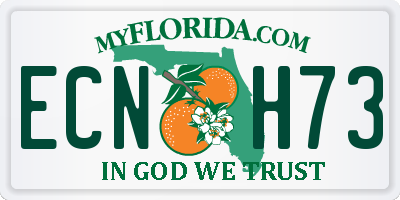 FL license plate ECNH73
