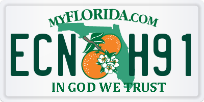 FL license plate ECNH91