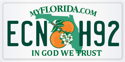 FL license plate ECNH92