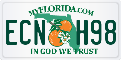 FL license plate ECNH98