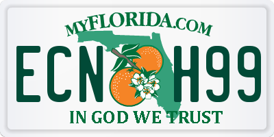 FL license plate ECNH99