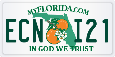 FL license plate ECNI21