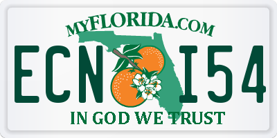 FL license plate ECNI54