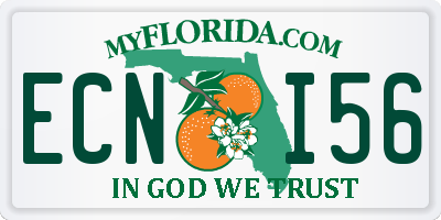 FL license plate ECNI56