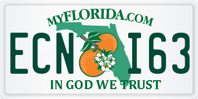 FL license plate ECNI63