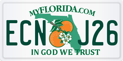 FL license plate ECNJ26