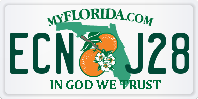 FL license plate ECNJ28