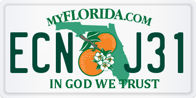 FL license plate ECNJ31