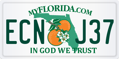 FL license plate ECNJ37
