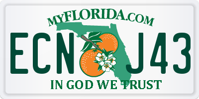 FL license plate ECNJ43
