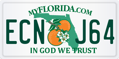 FL license plate ECNJ64