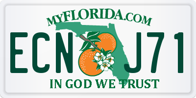 FL license plate ECNJ71