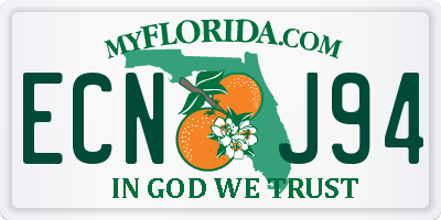 FL license plate ECNJ94