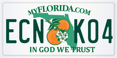 FL license plate ECNK04