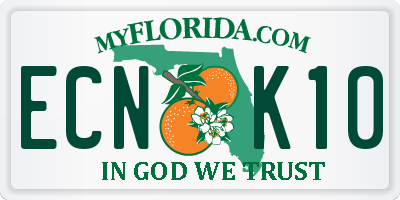 FL license plate ECNK10