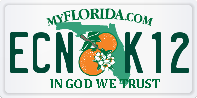 FL license plate ECNK12