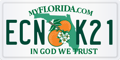 FL license plate ECNK21