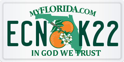 FL license plate ECNK22