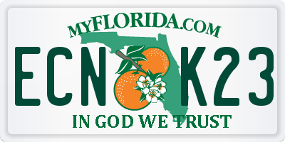 FL license plate ECNK23