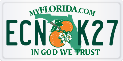 FL license plate ECNK27