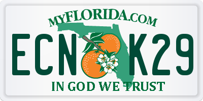 FL license plate ECNK29