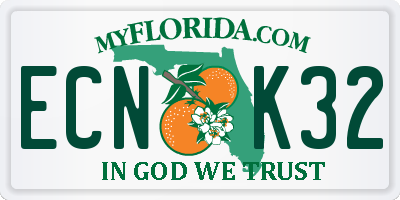 FL license plate ECNK32