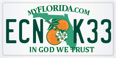 FL license plate ECNK33