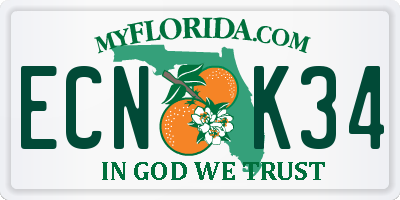 FL license plate ECNK34