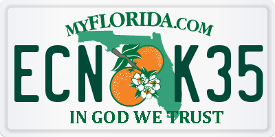 FL license plate ECNK35