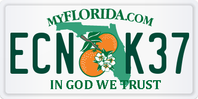 FL license plate ECNK37