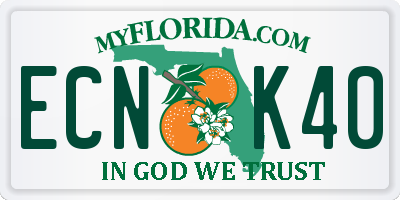 FL license plate ECNK40