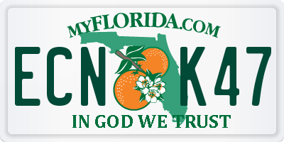FL license plate ECNK47