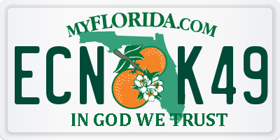 FL license plate ECNK49