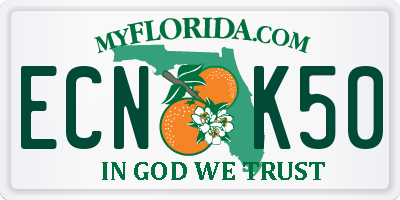 FL license plate ECNK50