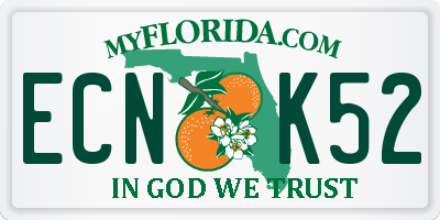 FL license plate ECNK52