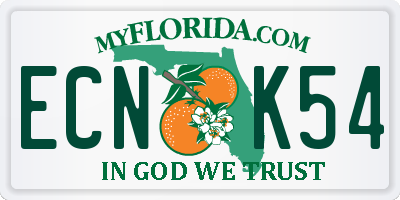 FL license plate ECNK54