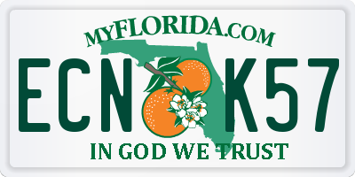 FL license plate ECNK57