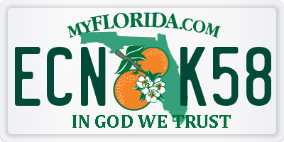 FL license plate ECNK58