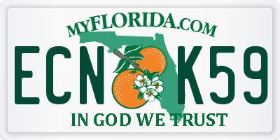 FL license plate ECNK59