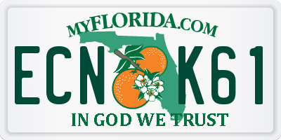FL license plate ECNK61