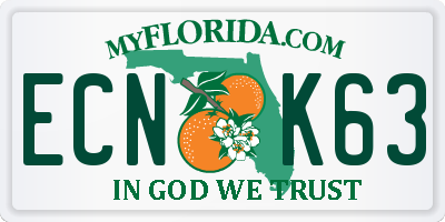 FL license plate ECNK63