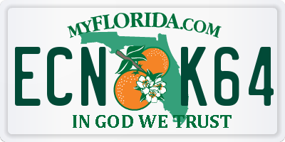 FL license plate ECNK64